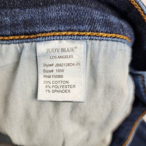 Judy Blue Jeans Womens Plus 16W Blue Slim Fit Denim (34x28) JB82128DK-PL - Picture 11 of 11